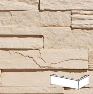 STEGU KAMIEŃ DEKORACYJNY PŁYTKA  KĄTOWA CRETA 1 CREAM  12-27/24,5-38,5x20CM  OPK. 2MB