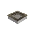 KRATKI KRATKA KOMINKOWA PROSTOKĄTNA CZARNO-ZŁOTA 170X170 MM