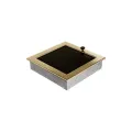 KRATKI KRATKA KOMINKOWA PROSTOKĄTNA POZŁACANA Z ŻALUZJĄ 220X220 MM