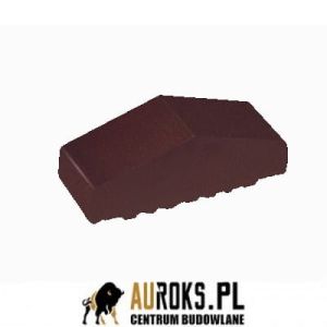 KSZTAŁTKA OGRODZENIOWA KLINKIEROWA KOLOR KARMAZYNOWA WYSPA KO 180/120x65x58 MM OSTRA PEŁNA KLINKIER PRZYSUCHA