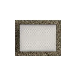 KRATKI KRATKA KOMINKOWA PROSTOKĄTNA CZARNO-ZŁOTA 220X300 MM