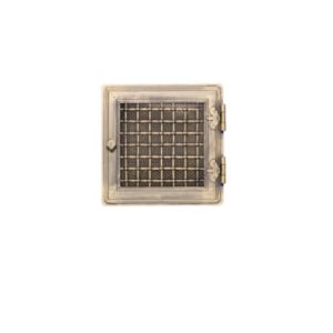 KRATKA KOMINKOWA STYLOWA ZŁOTA PATYNA 21x21CM