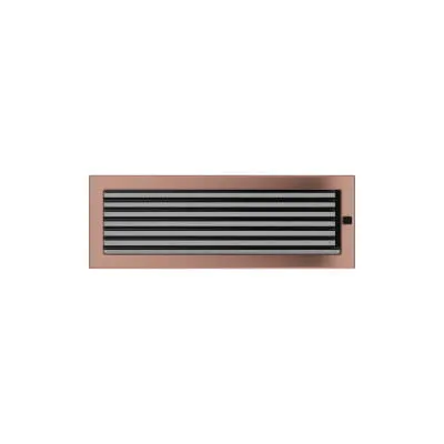 KRATKI KRATKA KOMINKOWA PROSTOKĄTNA MIEDŹ GALWANICZNE Z ŻALUZJĄ 170X490 MM