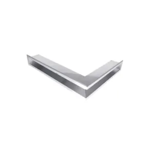 KRATKA KOMINKOWA OTWARTA NAROŻNA PRAWA INOX 80x40X6CM FIRMY