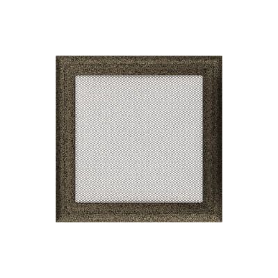 KRATKI KRATKA KOMINKOWA OSKAR CZARNO-ZŁOTA 220X220 MM
