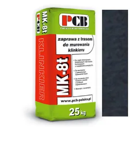 PCB ZAPRAWA MURARSKA Z TRASEM DO KLINKIERU MK-8t 25KG ANTRACYT