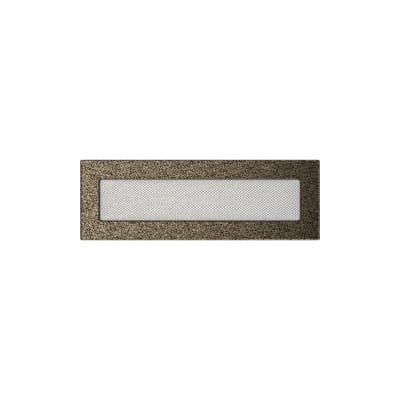 KRATKI KRATKA KOMINKOWA PROSTOKĄTNA CZARNO-ZŁOTA 110X320 MM