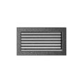 KRATKI KRATKA KOMINKOWA PROSTOKĄTNA CZARNO-SREBRNA Z ŻALUZJĄ 170X300 MM