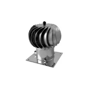 TURBOWENT PODSTAWA KWADRATOWA OTWIERANA TURBINA ALUMINIOWA MALOWANA PODSTAWA BL. MALOWANA PROSZKOWO CEGLASTY FI 250