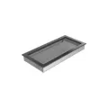 KRATKI KRATKA KOMINKOWA PROSTOKĄTNA CZARNO-SREBRNA 220X450 MM