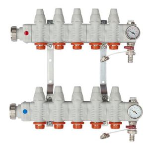 ALTECH ROZDZIELACZ Z TWORZYWA Z ZAWORAMI TERMOSTATYCZNYMI I PRZEPŁYWOMIERZAMI 9 OBWODÓW
