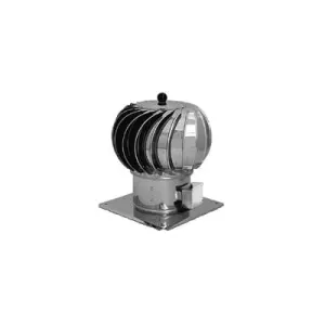 TURBOWENT HYBRYDOWY PODSTAWA KWADRATOWA TURBINA ALUMINIUM MALOWANE PODSTAWA BL. CHROMONIKLOWA MALOWANA CEGLASTY FI 150