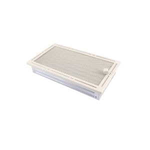 KRATKA KOMINKOWA TREND Z ŻALUZJĄ KREM BROKATOWY 16x32CM 