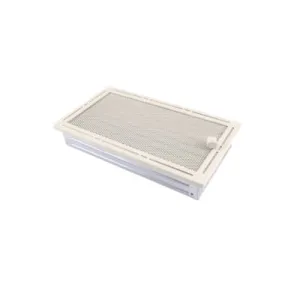 KRATKA KOMINKOWA TREND Z ŻALUZJĄ KREM BROKATOWY 16x32CM 