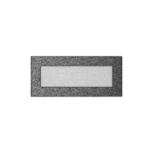 KRATKI KRATKA KOMINKOWA PROSTOKĄTNA CZARNO-SREBRNA 110X240 MM