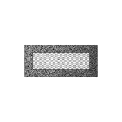 KRATKI KRATKA KOMINKOWA PROSTOKĄTNA CZARNO-SREBRNA 110X240 MM