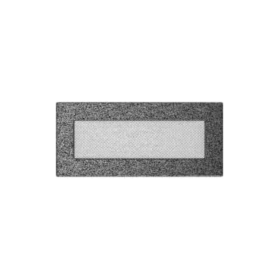KRATKI KRATKA KOMINKOWA PROSTOKĄTNA CZARNO-SREBRNA 110X240 MM