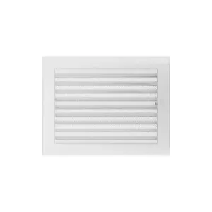 KRATKI KRATKA KOMINKOWA PROSTOKĄTNA BIAŁA Z ŻALUZJĄ 220X300 MM