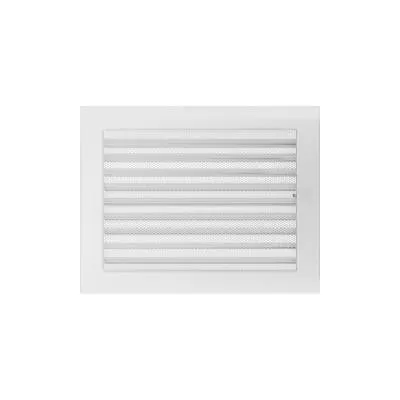 KRATKI KRATKA KOMINKOWA PROSTOKĄTNA BIAŁA Z ŻALUZJĄ 220X300 MM