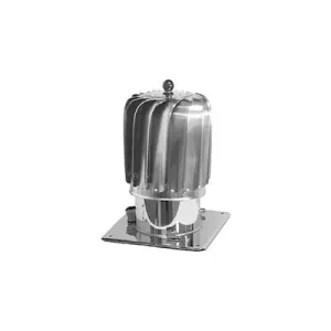 TURBOWENT TULIPAN PODSTAWA KWADRATOWA TURBINA ALUMINIOWA MALOWANA DOLOT BL. MALOWANA PROSZKOWO CZEKOLADOWY BRĄZ FI 150
