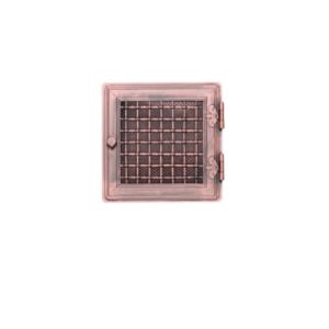 KRATKA KOMINKOWA STYLOWA MIEDZIANA PATYNA 21x21CM 