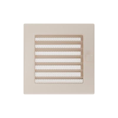 KRATKI KRATKA KOMINKOWA PROSTOKĄTNA KREMOWA Z ŻALUZJĄ 170X170 MM