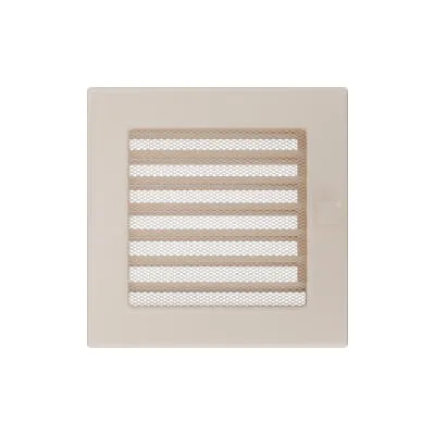 KRATKI KRATKA KOMINKOWA PROSTOKĄTNA KREMOWA Z ŻALUZJĄ 170X170 MM