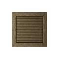 KRATKI KRATKA KOMINKOWA PROSTOKĄTNA CZARNO-ZŁOTA Z ŻALUZJĄ 220X220 MM