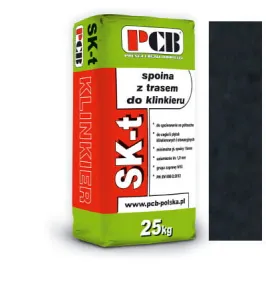 PCB ZAPRAWA Z TRASEM DO SPOINOWANIA CEGIEŁ ELEWACYJNYCH KLINKIEROWYCH ORAZ RĘCZNIE FORMOWANYCH SK-T 25KG CZARNA