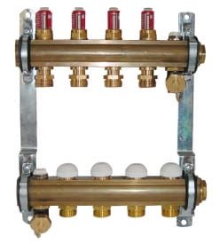 HERZ ROZDZIELACZ MOSIĘŻNY Z PRZEPŁYWOMIERZAMI, WKŁADKAMI TERMOSTATYCZNYMI I REGULACYJNYMI 13 OBWODOWY DN25 1" (PRZYŁĄCZA RUR 3/4") 1 8532 13