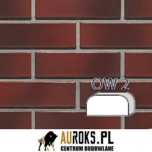 LODE KSZTAŁTKA KLINKIEROWA DWUSTRONNIE ZAOKRĄGLONA OW 2 PEŁNA KOLOR LUNA RF 250x120x65 MM