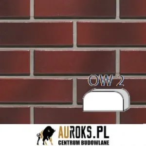 LODE KSZTAŁTKA KLINKIEROWA DWUSTRONNIE ZAOKRĄGLONA OW 2 PEŁNA KOLOR LUNA RF 250x120x65 MM