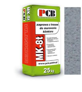 PCB ZAPRAWA MURARSKA Z TRASEM DO KLINKIERU MK-8t 25KG JASNOSZARA