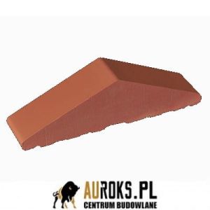 KSZTAŁTKA OGRODZENIOWA KLINKIEROWA KOLOR RUBINOWA CZERWIEŃ KO 310/250x65x78 MM OSTRA PEŁNA KLINKIER PRZYSUCHA